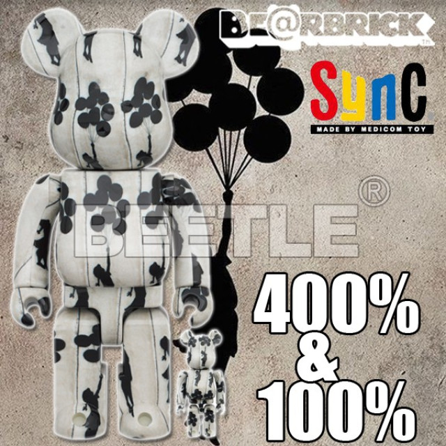 BEETLE BE@RBRICK 班克斯 FLYING BALLOONS GIRL 氣球女孩 100% 400%