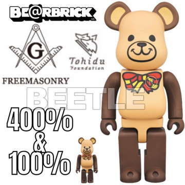 BEETLE BE@RBRICK FREEMASONRY 全視之眼 共濟會 庫柏力克熊 100 400%
