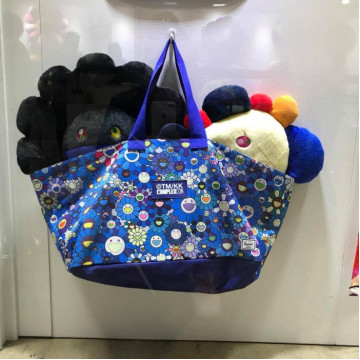 現貨BEETLE MURAKAMI TAKASHI HERSCHEL 村上隆 COMPLEXCON 限定 藍花 托特包