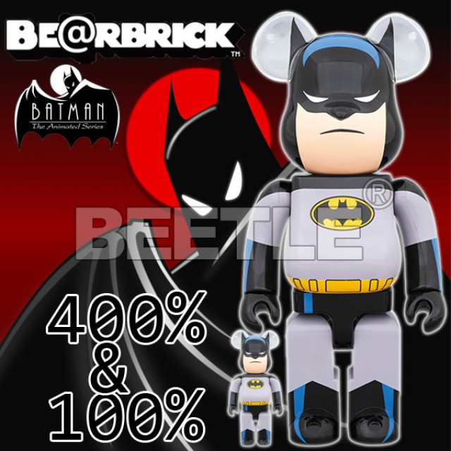 BEETLE BE@RBRICK 蝙蝠俠 BATMAN 漫畫版 ANIMATED 庫柏力克熊 100% 400%