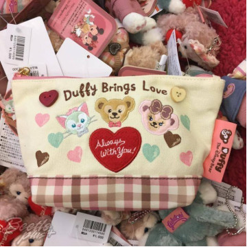 BEETLE 現貨 DISNEY 迪士尼 DUFFY 2017情人節限定 達菲 雪莉玫 畫家貓 愛心 收納包 化妝包