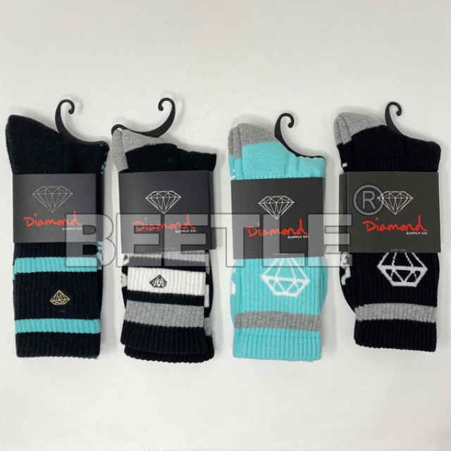 BEETLE DIAMOND SUPPLY CO. SOCKS LOGO 長襪 中筒襪 襪子 湖水綠 黑色 灰色 F