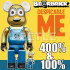 BEETLE BE@RBRICK DAVE MINIONS 神偷奶爸 電鍍 小小兵 庫柏力克熊 100 400%