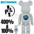 BEETLE BE@RBRICK PIL 藥丸 PUBLIC IMAGE LTD 庫柏力克熊 白 100 400%