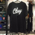 BEETLE OBEY 美國 JORDAAN SCRIPT LOGO 草寫 黑白 文字T OB-256 S  L