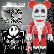 BEETLE BE@RBRICK 聖誕 傑克 CHRISTMAS SANTA JACK 聖誕夜驚魂 400% 100%
