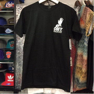 BEETLE現貨 OBEY TUFF LOVE TEE 1800 手掌 圖樣 黑白 LOGO 短T OB-416 S