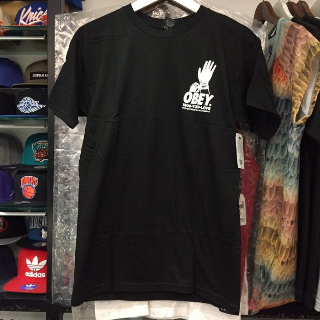 BEETLE現貨 OBEY TUFF LOVE TEE 1800 手掌 圖樣 黑白 LOGO 短T OB-416 S