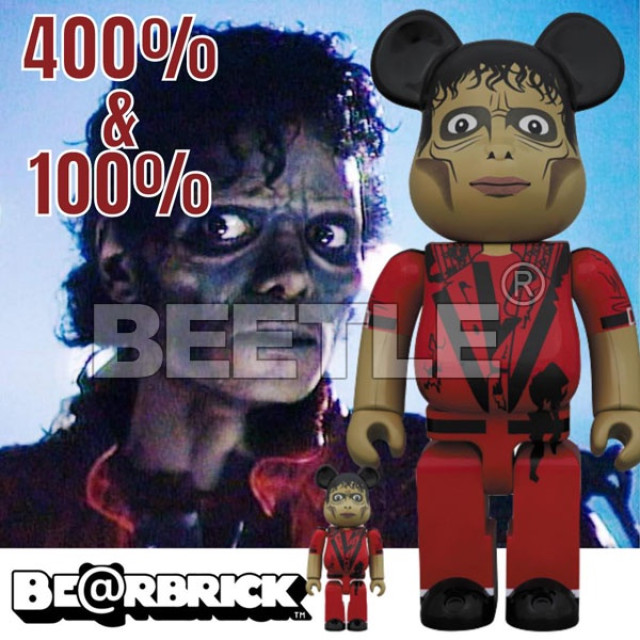 BEETLE BE@RBRICK MICHAEL JACKSON 麥克傑克森 THRILLER 殭屍 100% 400%