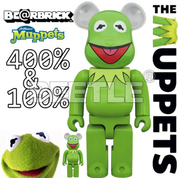 BEETLE BE@RBRICK KERMIT FROG 科密特 青蛙 科米蛙 布偶歷險記 庫柏力克熊 100 400%