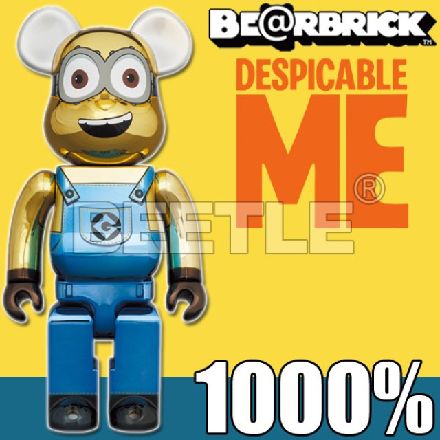 BEETLE BE@RBRICK MINIONS DAVE 神偷奶爸 電鍍 小小兵 BEARBRICK 1000%