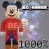 BEETLE BE@RBRICK FANTASIA 魔法米奇 MICKEY MOUSE BEARBRICK 1000%