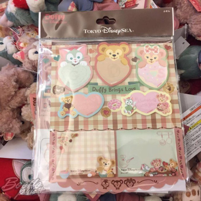 BEETLE DISNEY 迪士尼 DUFFY 2017情人節 樂園限定 MEMO 便條紙 達菲 雪莉玫 畫家貓