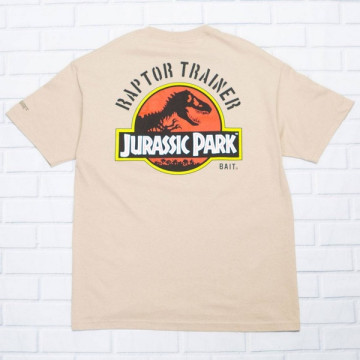 BEETLE BAIT X JURASSIC PARK TEE RAPTOR 聯名 侏儸紀公園 英文 短袖 TEE 米白