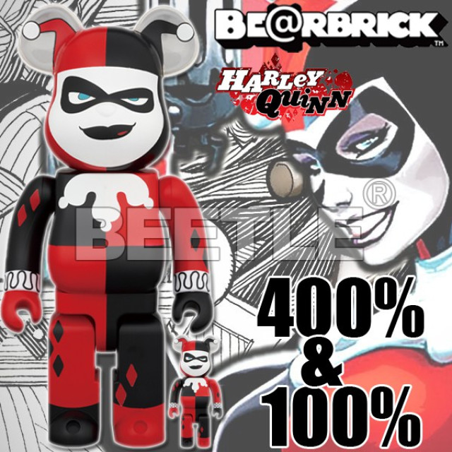 BEETLE BE@RBRICK 小丑女 HARLEY QUINN 哈莉 奎茵 漫畫版本 100 400%