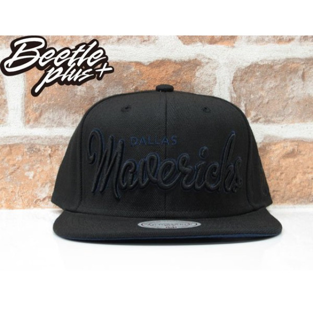 BEETLE MITCHELL & NESS SNAPBACK 達拉斯 小牛 黑藍 深藍 LOGO 螢光 後扣棒球帽