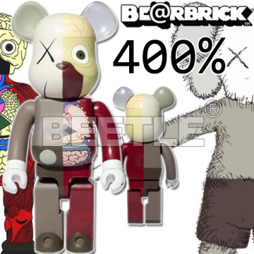 BEETLE BE@RBRICK KAWS ORIGINAL FAKE COMPANION 紅色 半剖 解剖 400%