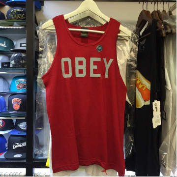 BEETLE OBEY COLLEGIATEREFLECTIVE 3M TANK 文字 反光 酒紅 背心 S M
