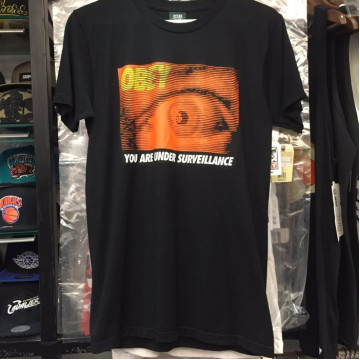 BEETLE OBEY SURVEILLANCE EYE 眼球 眼睛 文字 LOGO 黑 橘 短T TEE M