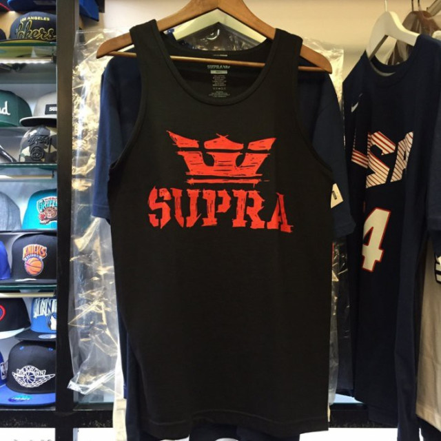 BEETLE SUPRA ABOVE SCRATCH LOGO 黑紅 皇冠  滑板 塗鴉 TANK 背心