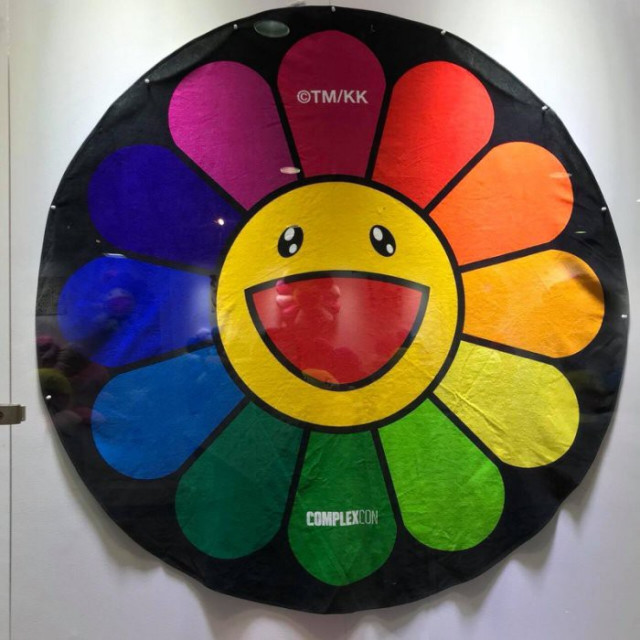 BEETLE MURAKAMI TAKASHI 村上隆 COMPLEXCON 限定 彩色花朵 圓形 浴巾 花花