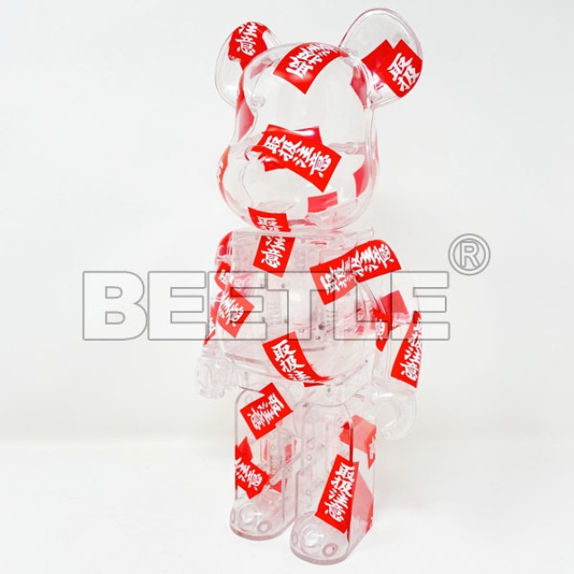 BEETLE BE@RBRICK 取扱注意 透明 小心輕放 庫柏力克熊 BEARBRICK 400%