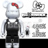 BEETLE BE@RBRICK HELLO KITTY 凱蒂貓 45周年 00年代 黑銀 熊耳 100 400%