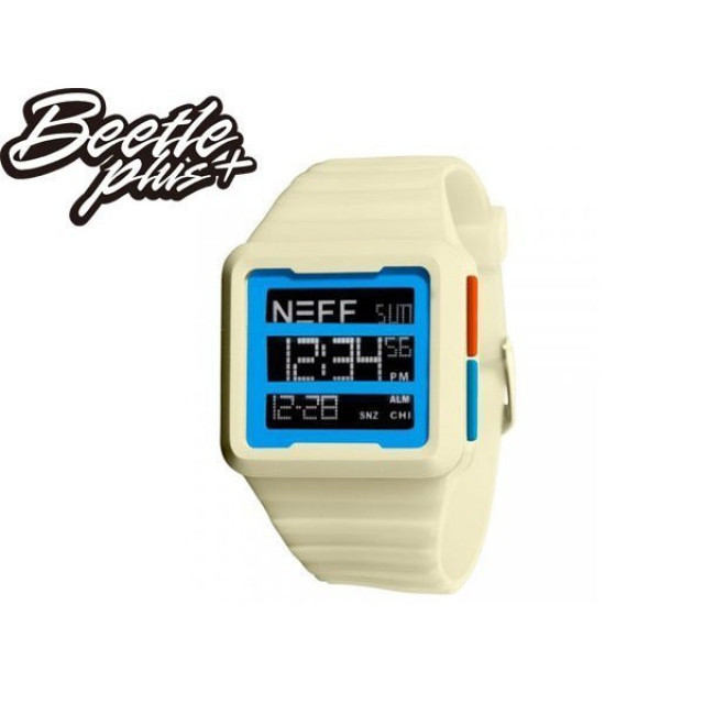 BEETLE 美國潮牌 NEFF ODYSSEY WATCH RETRO 三顯 格式 卡其 藍 電子錶 防潑水 手錶