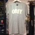 BEETLE 美國品牌 OBEY FONT GREY TEE LOGO 灰 白 文字 短TEE OB-352 L