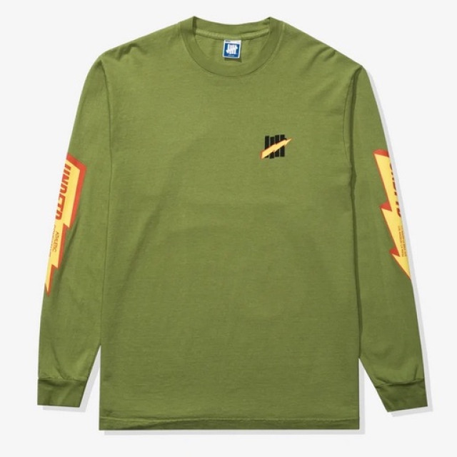 BEETLE UNDEFEATED FLASH 軍綠 OLIVE LOGO 閃電 柵欄 美版 薄長袖