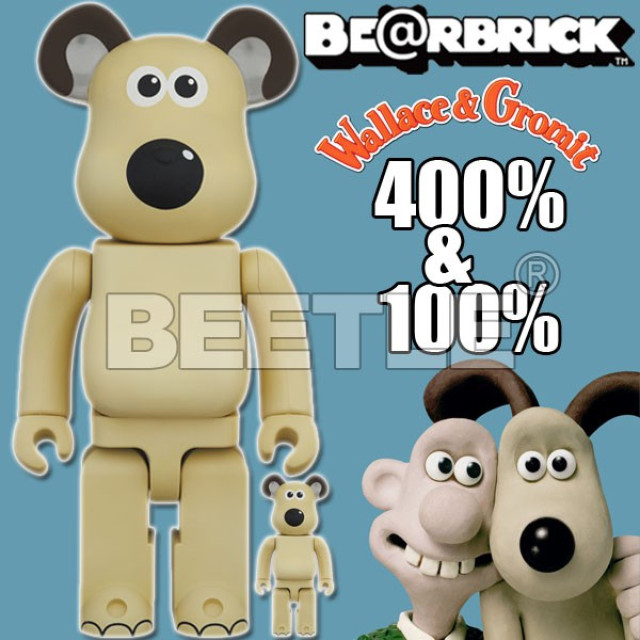 BEETLE BE@RBRICK WALLACE GROMIT 酷狗寶貝 庫柏力克熊 掌門狗 100% 400%