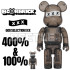 BEETLE BE@RBRICK GOD SELECTION XXX BLACK CLEAR 透明 100 400%