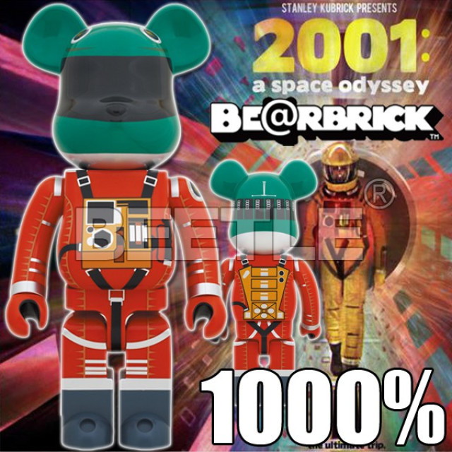 BEETLE BE@RBRICK 2001太空漫遊 SPACE SUIT GREEN HELMET 綠色頭盔 1000%