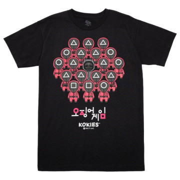 BEETLE BAIT x KOKIES x SQUID GAME 魷魚遊戲 面具人 TEE 黑色 短T 美國代購