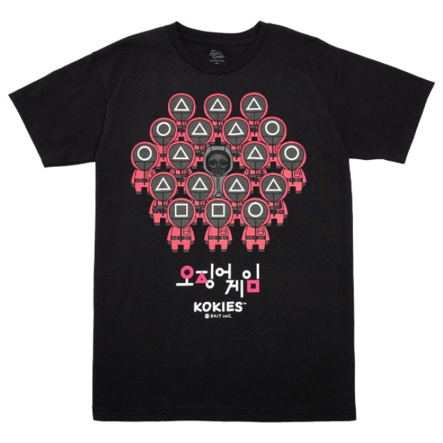 BEETLE BAIT x KOKIES x SQUID GAME 魷魚遊戲 面具人 TEE 黑色 短T 美國代購