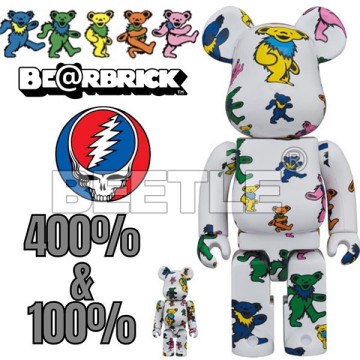 BEETLE BE@RBRICK 跳舞熊 GRATEFUL DEAD 死之華 BEARBRICK 100 400%