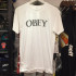 BEETLE PLUS OBEY MELLOW MOOD FONT LOGO 文字 特殊字體 白 黑 短T TEE S
