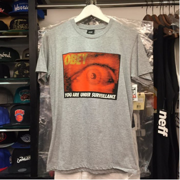 BEETLE OBEY SURVEILLANCE EYE 眼球 眼睛 文字 LOGO 灰 橘 短T TEE M
