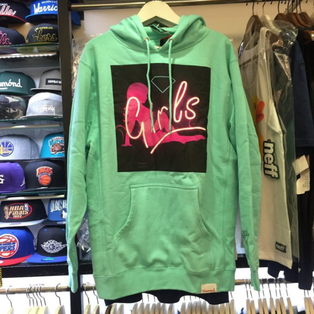 BEETLE+ DIAMOND SUPPLY CO NEON GIRLS 霓虹 女孩 綠 帽T S M L XL