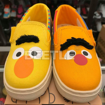 BEETLE TOMS 芝麻街 SESAME STREET BERT ERINE FACE 黃橘 臉 SLIP-ONS