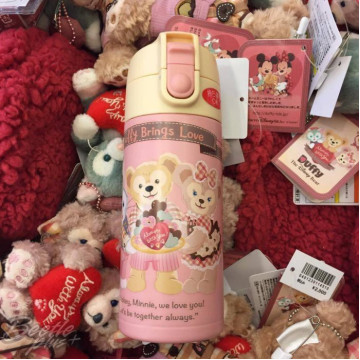 BEETLE 現貨 DISNEY 迪士尼 DUFFY 2017情人節 樂園限定 達菲 雪莉梅 畫家貓 保溫瓶 350ML