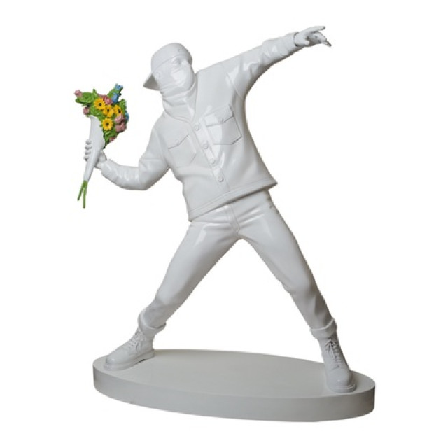 BEETLE 班克斯 SYNC BRANDALISM FLOWER BOMBER BANKSY 擲花者 白色 亮面