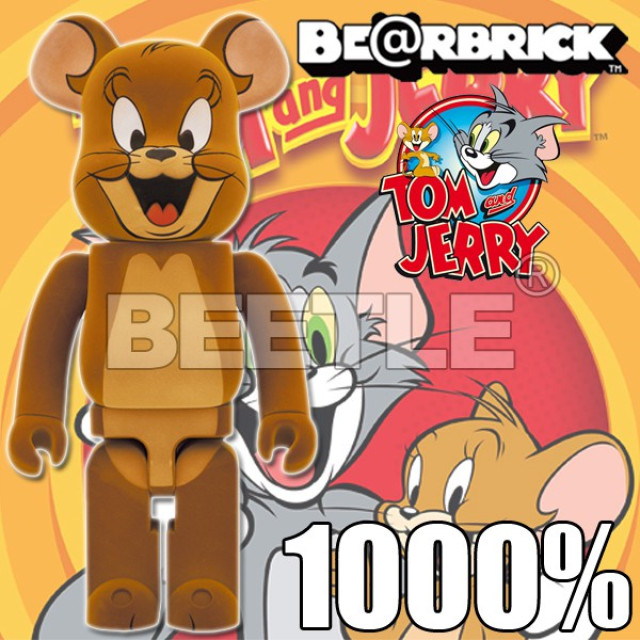 BEETLE BE@RBRICK TOM AND JERRY 湯姆與傑利 傑利鼠 植絨 BEARBRICK 1000%