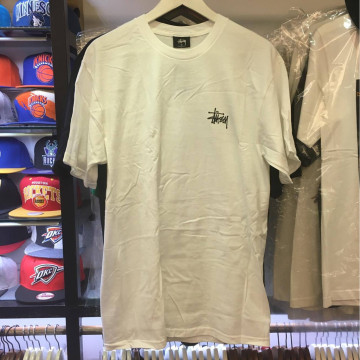 BEETLE STUSSY BASIC LOGO TEE 白黒 白底 黑LOGO 經典款 短TEE  XL