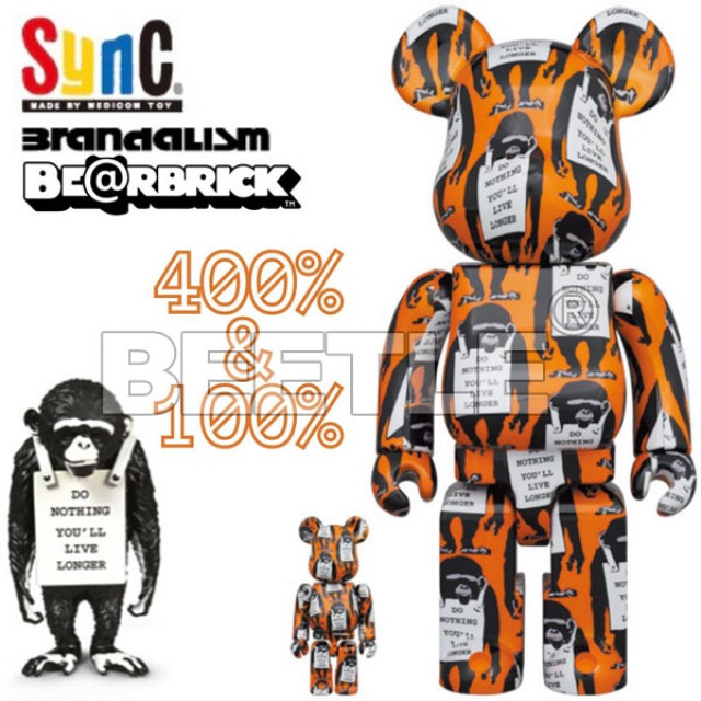 BEETLE BE@RBRICK MONKEY SIGN BANKSY 班克斯 SYNC 庫柏力克熊 100% 400%