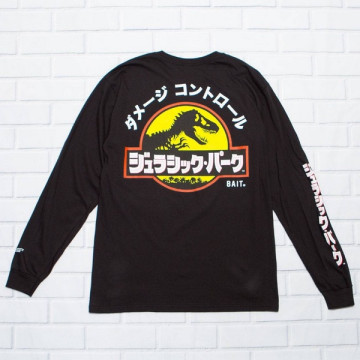 BEETLE BAIT X JURASSIC PARK 薄長 衛衣 聯名 侏儸紀公園 恐龍 日文 黑色 薄長袖