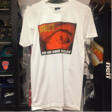 BEETLE OBEY SURVEILLANCE EYE 眼球 眼睛 文字 LOGO 白黑 橘 短T TEE S