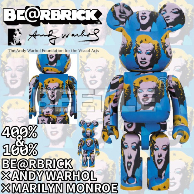 BEETLE BE@RBRICK ANDY WARHOL 瑪麗蓮夢露 MARILYN MONROE 100 400%