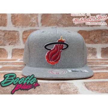 BEETLE MITCHELL NESS NBA MIAMI HEAT 邁阿密 熱火 毛巾布 全灰 後扣棒球帽