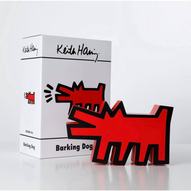BEETLE MEDICOM TOY 凱斯哈林 KEITH HARING BARKING DOG 狗 雕像 公仔